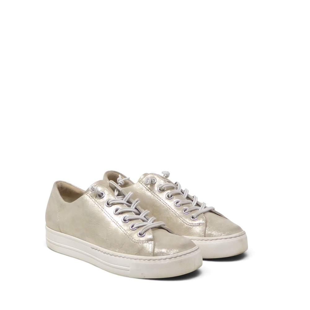 Paul Green Hadley Women Sneakers Gold Metallic Leather Low Top 5 UK / 7.5 US